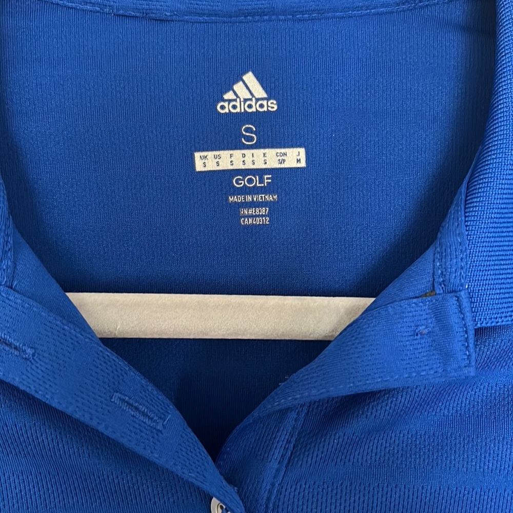 adidas Women's Short Sleeve Polo Tee in Royal Blue - Picture 2 of 6